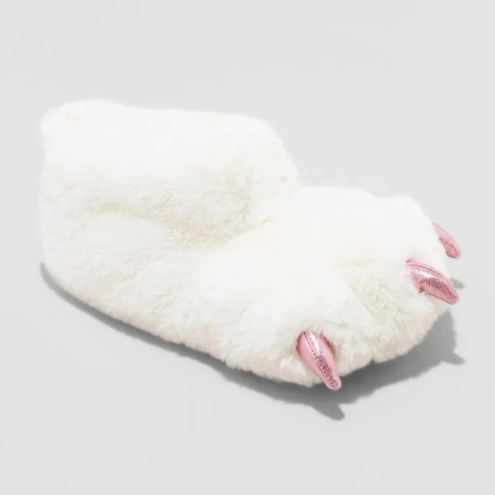 Slippers 👣CAT & JACK White Riya Claw Slippers medium 2/3